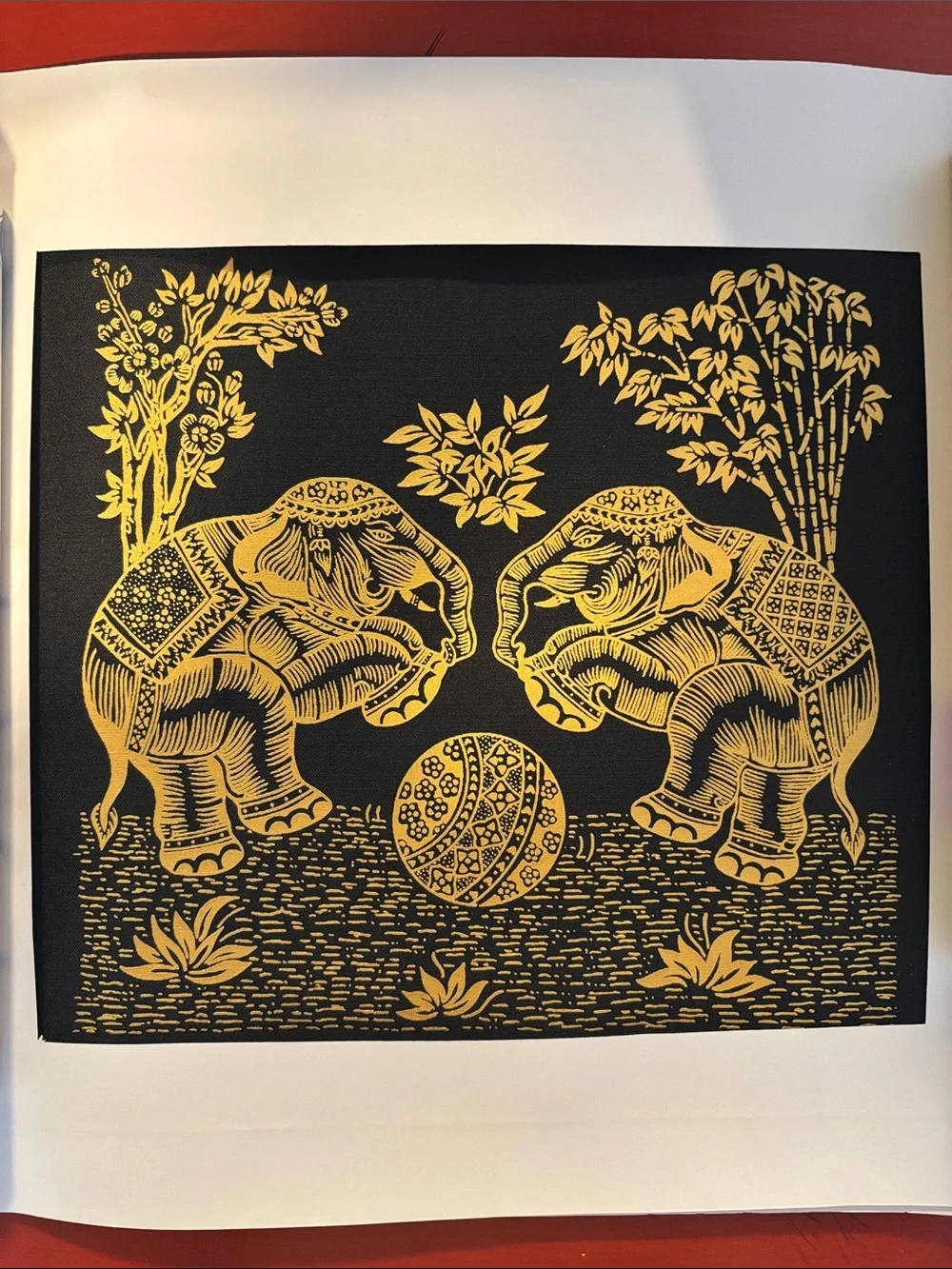 Traditional Cambodian/Asian Mythology Wall Art Cloth Prints, Set of 6